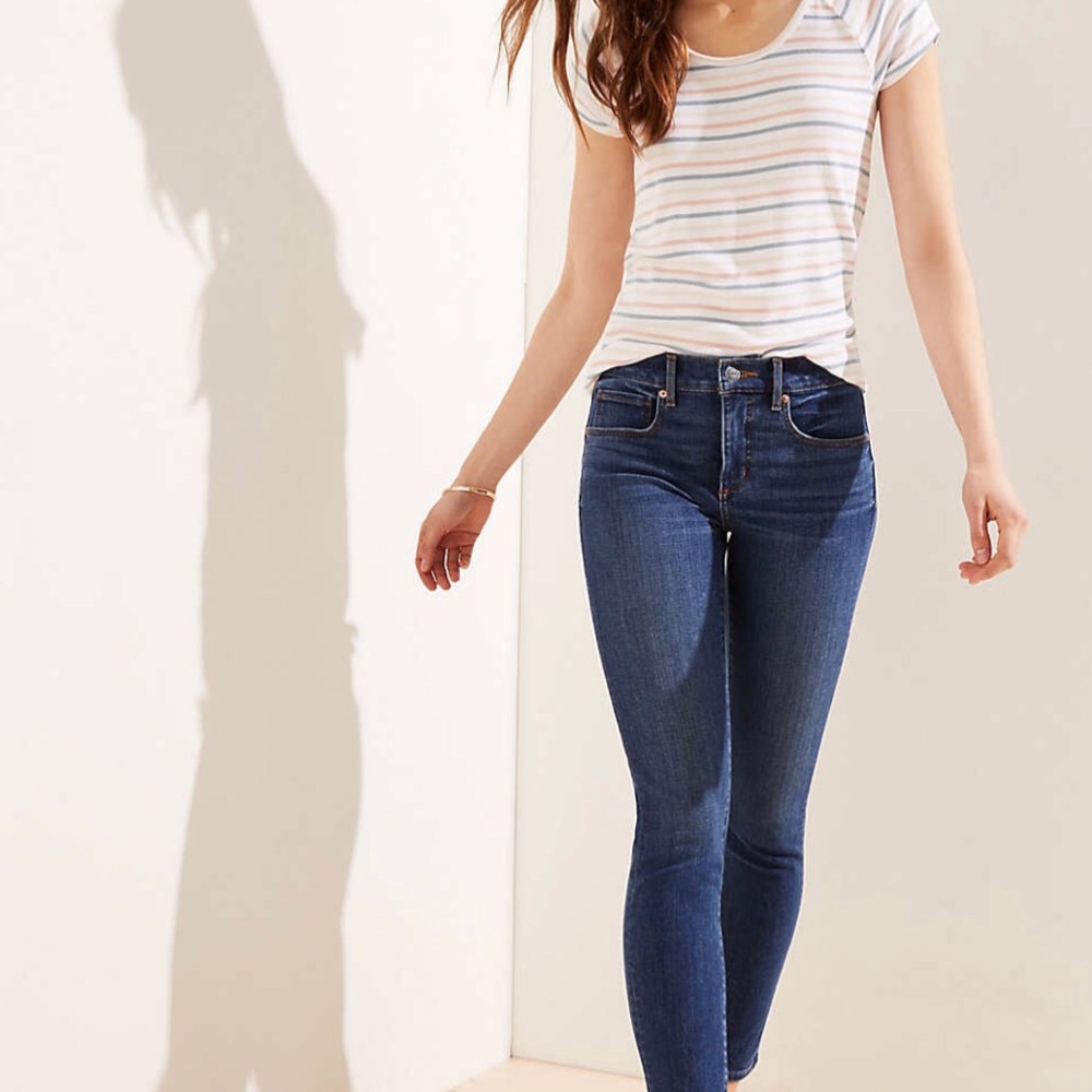 Loft skinny blue jeans
